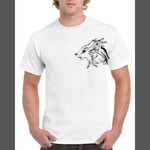 Gray Wolf (Canis Lupus) - Gildan Regular White Mens T Shirt SPECIAL